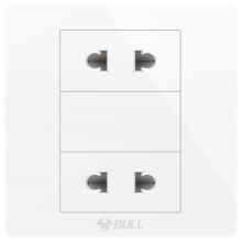 公牛（BULL） 开关面板装饰插座两插四孔插座二二插8两个两插【四孔10A】G07白