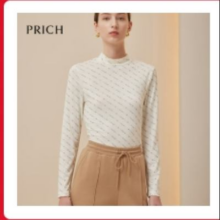 38节，3日20点：PRICH 打底衫女 半高领 39象牙白 S 155