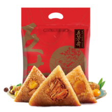 五芳斋 五芳团聚 速冻粽子礼袋 140g*8只 嘉兴肉粽子端午粽子早餐食品