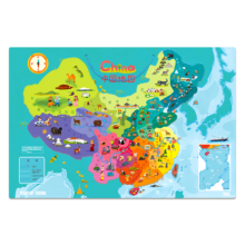 TOI 3-6岁中国地图拼图磁性拼图玩具