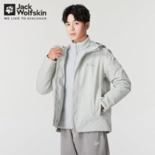 Jack Wolfskin狼爪冲锋衣男秋冬防水防风大码宽松抓绒三合一两件套5012776 776-6709/冷灰色 S 170/92A