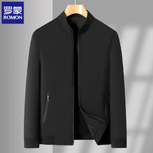 罗蒙 立领夹克男士外套 黑色 2XL