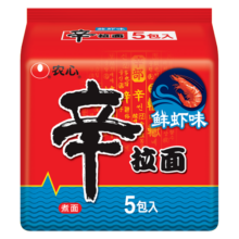 农心 鲜虾口味辛拉面方便面 袋面五连包 120g*5包