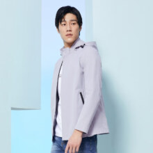 PLUS会员：YOUNGOR 雅戈尔 风衣男 立领连帽长款单风衣 VYDF424986DQA 灰色