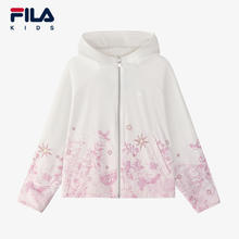 FILA KIDS斐乐童装女大童外套2025春季新款儿童宽松梭织连帽上衣