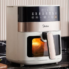 PLUS会员：Midea 美的 空气炸锅 免翻面透明可视 KZC6381 6.3L