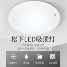 Panasonic 松下  HHXC2221 LED灯吸顶 21W 6500K 素白 圆形