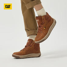 CAT 男士牛皮户外高帮工装靴/马丁靴 APA 棕色 40 APACUSHMID-2024-D