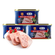梅林（MALING）午餐肉罐头儿童火腿午餐肉肠火锅食材开罐即食方便食品应急储备 可口【198g*4罐】