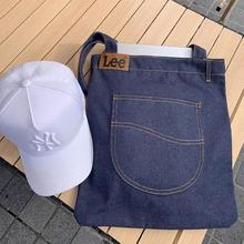 Lee 牛仔帆布包24年斜挎包托特包通勤箱包大容量单肩