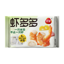 plus：三全 虾多多虾仁玉米水饺 400g*4件