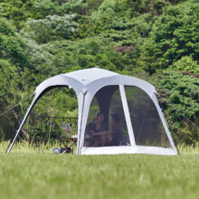 20点、PLUS会员：MOBIGARDEN 牧高笛 假日穹顶PO9.0 户外露营大空间黑胶防晒天幕