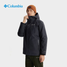 38节，1日20点：Columbia 哥伦比亚 户外男子冲锋衣外套 防水抓绒内胆三合一XE5220 010