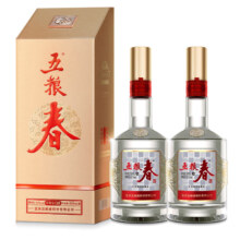 京东百亿补贴：五粮液 五粮春 第二代 45度 浓香型白酒 500ml*2瓶