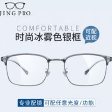 winsee万新  1.60MR-8较薄非球面树脂镜片（阿贝数40）+超轻钛架多款可选