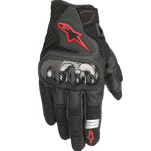 Alpinestars A星摩托车手套春秋夏季网眼透气机车骑士骑行手套SMX-1 V2 黑红荧光色(亚洲版) L