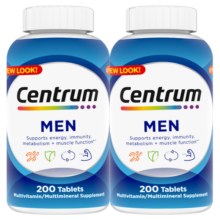 善存（Centrum）复合维生素200粒/瓶*2成人男士  含B族VC番茄红素矿物质 双瓶装