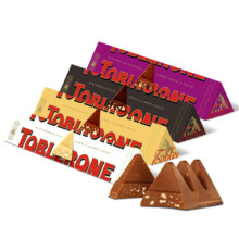 Toblerone 瑞士三角 瑞士进口 牛奶巧克力100g*3条+含葡萄干100g*3条