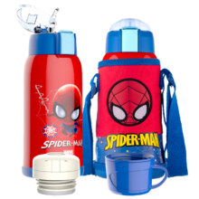 迪士尼（DISNEY）儿童保温杯带吸管 双盖饮水壶600ml