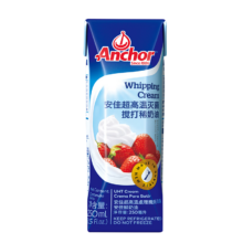 PLUS会员：Anchor 安佳  动物奶酪淡奶油 250ml*3件