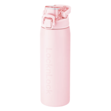 乐扣乐扣（LOCK&LOCK）人鱼线保温杯女男大容量不锈钢运动水杯子720ML 粉色 720ml