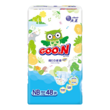 京东百亿补贴:大王（GOO.N）维E系列婴儿纸尿裤 超薄透气宝宝尿不湿 新升级纸尿裤NB48片（0-5kg）