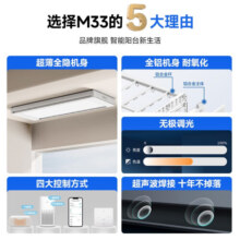 邦先生【智能晾晒引领者】电动晾衣架阳台隐形米家智能超薄大屏 M33C灰色【智控+全面屏+杀菌】