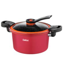 Debo 德铂微压锅家用汤锅复合锅底电磁炉明火通用 22cm 22cm