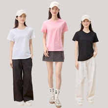 麦皎 100%纯棉2025新款白色短袖t恤女夏季宽松大码体恤设计感全棉上衣