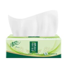 清风抽纸茶臻丝宠纸巾110抽*6包