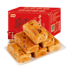 plus会员：比比赞（BIBIZAN）红豆千层面包1000g整箱
