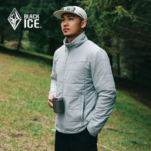 BLACKICE 男款 金标P棉 防泼防油污棉服 防风耐磨外套 灰色 L
