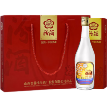 plus会员：汾酒 出口玻汾 清香型白酒 53度 500ml*4瓶 礼盒装