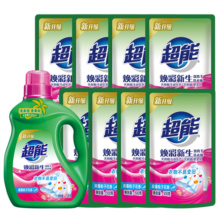 超能 焕彩新生洗衣液 栀子花香 11斤整箱(1.5kg+500g*8) 天然椰油