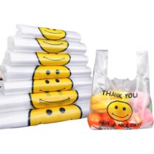 笑脸打包袋购物袋加厚塑料袋 笑脸款100只(20*32)
