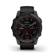 佳明 Fenix 7 运动手表 010-02540-28 碳黑色 42mm DLC旗舰版
