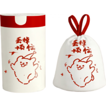 加厚抽绳垃圾袋卡通线条小狗 100只/10卷