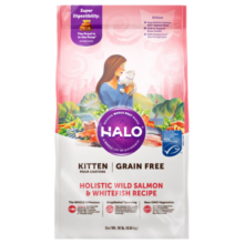 自然光环（HALO IN CHINESE）猫粮幼猫通用无谷低敏调理软便英短布偶幼猫粮 【助力发育】幼猫 鱼肉味10磅