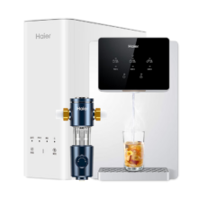 Plus:海尔（Haier）净水器家用厨下式RO反渗透纯水机直饮加热一体机自来水全屋前置过滤器套装前十名小白鲸 【全屋三件套】即热管线机+顶配前置+大流量净水器