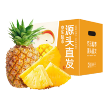 plus会员:京觅 海南金钻凤梨精选中果1个装 单果750g起