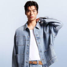 JACK&JONES 杰克琼斯 宽松休闲纯棉牛仔夹克 E41中牛仔蓝
