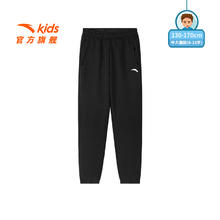安踏 ANTA 儿童女童长裤秋装新款运动裤2024年黑色运动裤宽松百搭裤子