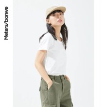 美特斯邦威 女t恤短袖休闲常年款短袖恤时尚舒适百搭女士针织短袖恤女式T恤