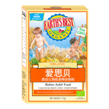 爱思贝（EARTH'S BEST）高铁有机米粉多谷物175g 婴儿米糊无麸质低敏宝宝食品辅食6个月