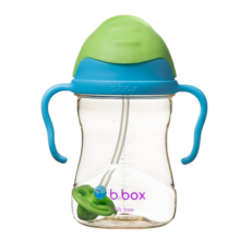 b.box贝博士第三代PPSU重力黄金杯 bbox重力球防漏学饮杯 240ml 蓝绿色