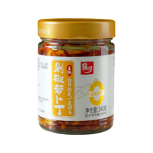 plus会员:羅嗲 茶油剁椒萝卜丁240g*1瓶