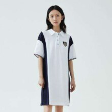 Teenie Weenie 小熊 拼色直筒连衣裙
