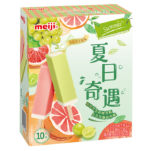 明治（meiji）芝芝西柚、芝芝葡萄雪糕  46g*10支 彩盒装45.2元 (月销1w+)