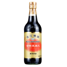 38节、PLUS会员: 珠江桥牌 金标生抽王500ml 0脂肪生抽酱油天然生晒酿造调味