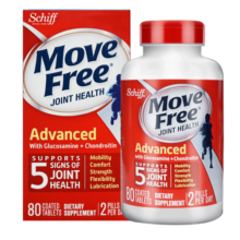 益节Move Free氨糖软骨素 钙片维骨力美国进口中老年成人养护红瓶80粒